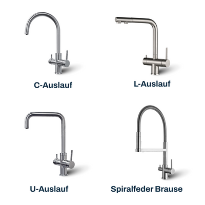 Wasserhahn 5 Wege Edelstahl