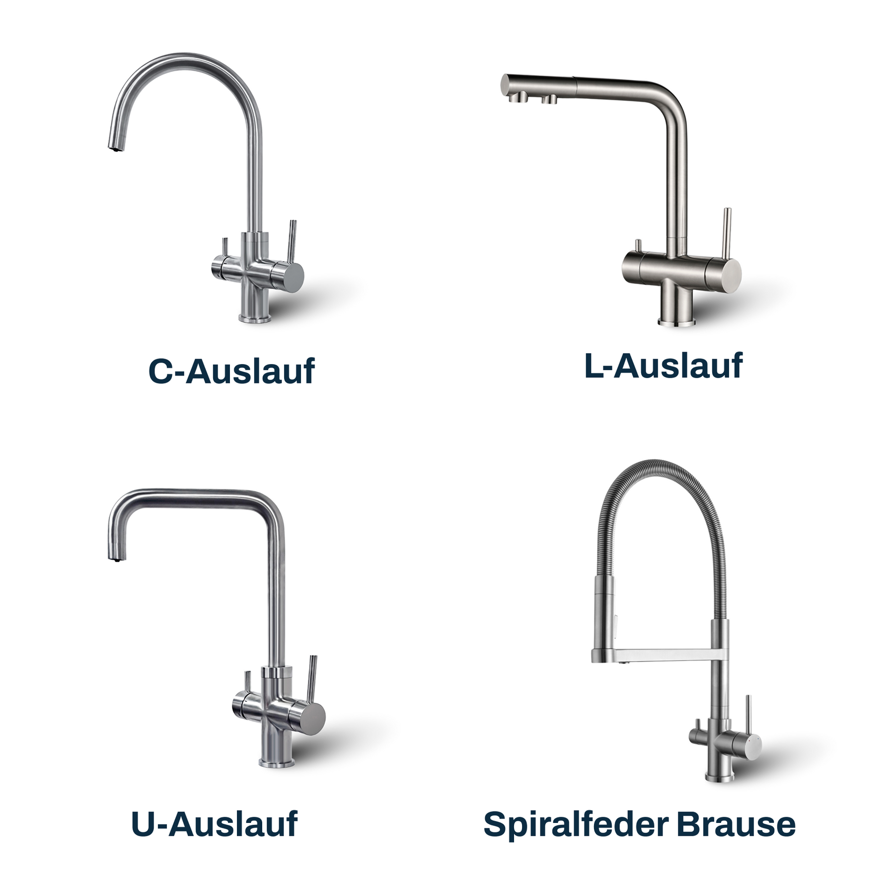 Wasserhahn 5 Wege Edelstahl